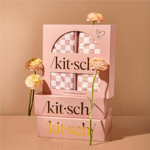 Kitsch Love Comfort Spa Set 2PC - Terracotta Checker