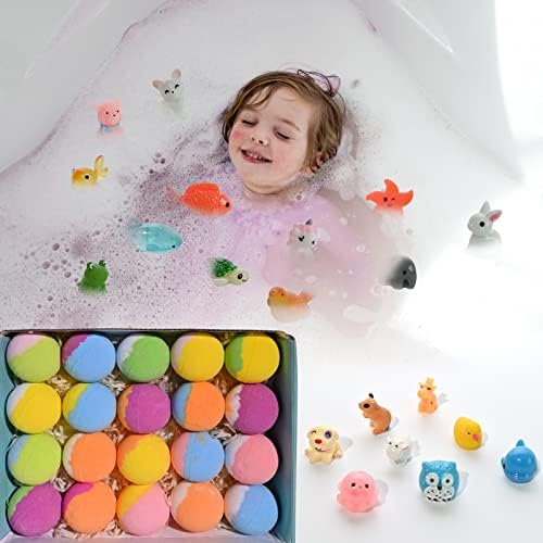 Santrela Kids Bath Bombs with Surprise Toys 20 Pack