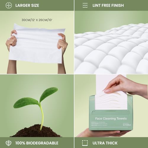 PLANTIFIQUE XL Face Towels 100 Biodegradable 1
