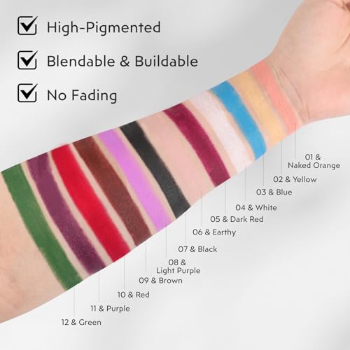 Naked Orange Face Body Paint Stick for Halloween Cosplay Makeup