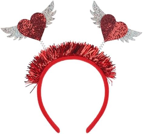 Doneace Valentines Heart Headband Red Love Hair Band