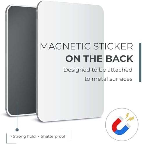 Mavoro Magnetic Locker Mirror - 7x9in Shatterproof