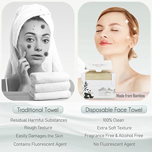 WOWOTEX Bamboo Rayon Face Wipes 240 Count 4 Pack