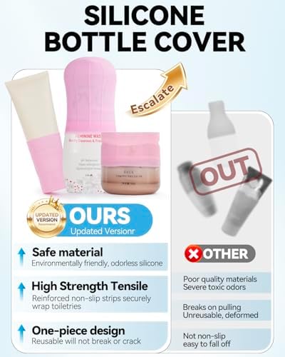 16 Pack Silicone Toiletry Sleeves Leak Proof