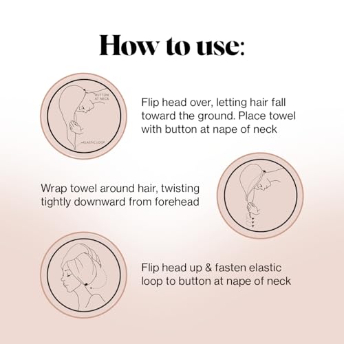 Kitsch Microfiber Hair Towel Wrap - Ultra Soft Quick Dry Anti-Frizz