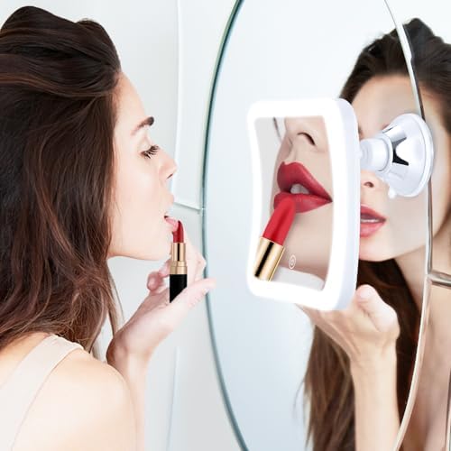30X Magnifying Mirror with Light and Timer