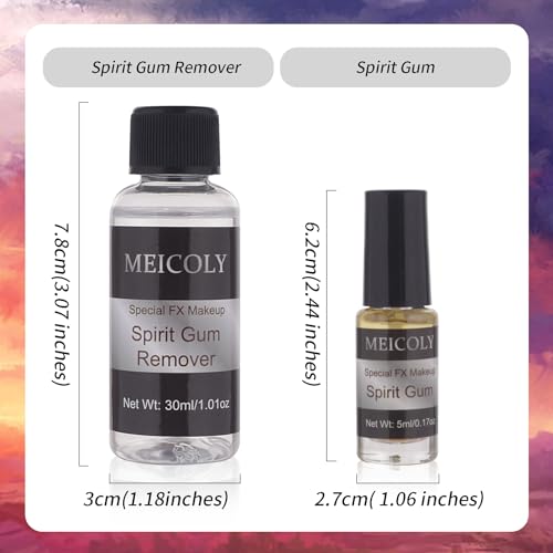 MEICOLY Spirit Gum Adhesive and Remover Combo Kit