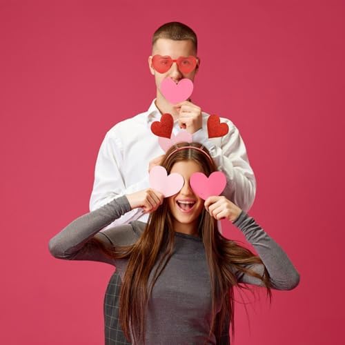 GAFATORY Heart Headband and Sunglasses Set 1