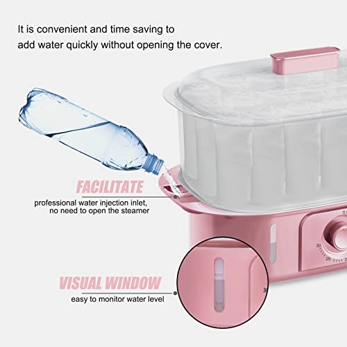 Pink Towel Steamer with Auto Off Timer for Home Spa Use