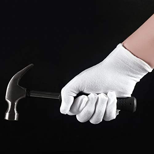 3 Pairs White Cotton Gloves for Dry Hands Eczema Relief