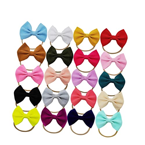 Mikinona Infant Headbands Set 20pcs Bow Hairbands for Baby Girls Toddler
