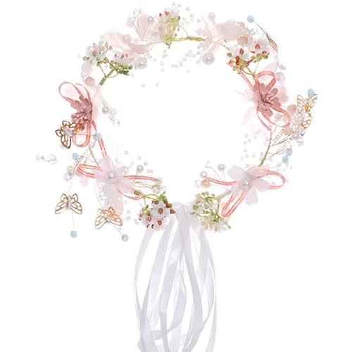 Ever Fairy Princess Flower Crystal Headpiece Pink