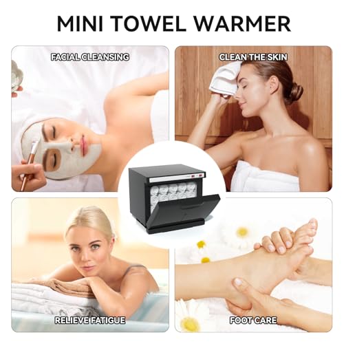 HYTOBP Hot Towel Warmer 85L Black Spa Cabinet