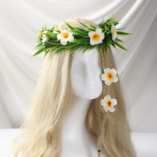 Hawaiian Flower Hair Clips - 3 Pcs Set for Women Girls