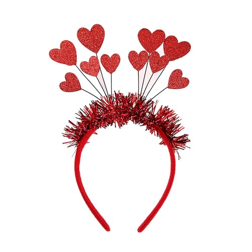 QUNITKAST Valentines Day Red Glitter Headband