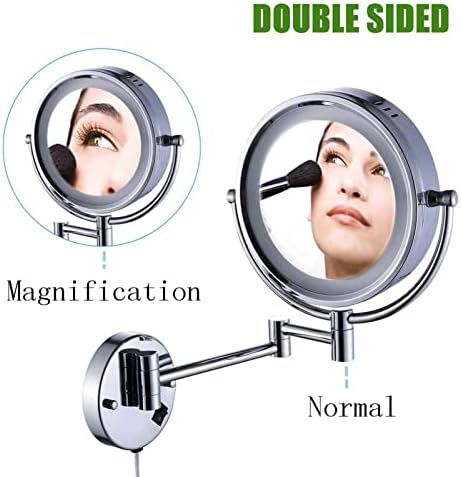 DEIHGE Wall-Mounted Makeup Mirror with 3X-10X Magnification