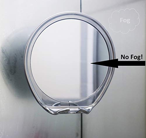 JiBen Fogless Shower Mirror with Suction Cup and Razor Hook