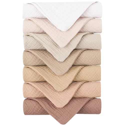 Konssy 7-Pack Soft Cotton Face Cloths