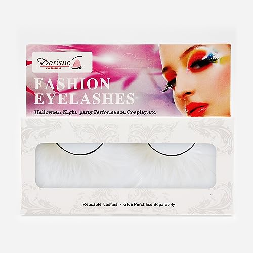 Dorisue White Lashes Halloween False Eyelashes