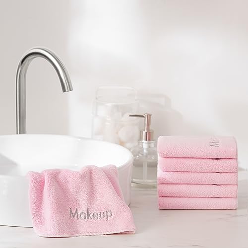 Arkwright Makeup Towels Pack of 6 Pink 13x13in