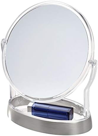InterDesign Haley Vanity Standing Mirror - Clear and Brushed