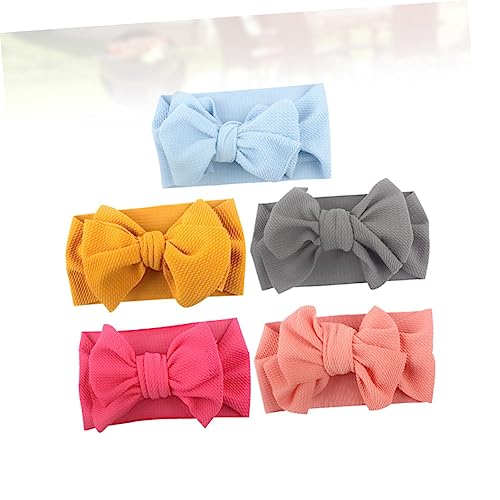WOFASHPURET 5pcs Bowknot Headbands for Girls and Boys