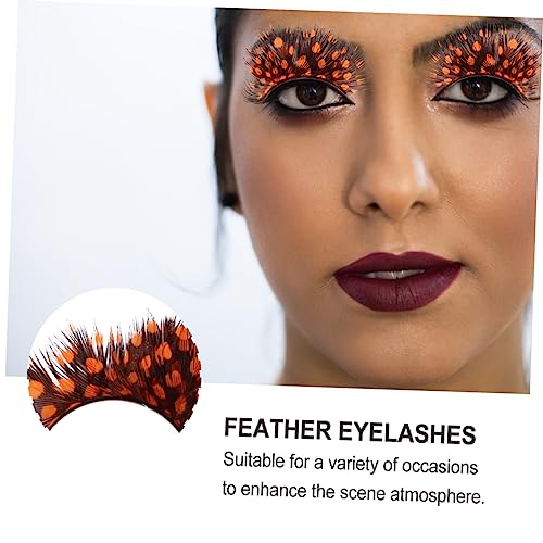 CALLARON 2Pairs Exaggerated Costume False Eyelashes for Halloween Party Makeup