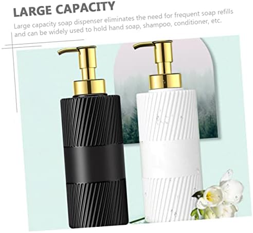 Yardenfun 2Pcs Refillable Pump Bottles for Shampoo and Hand Soap