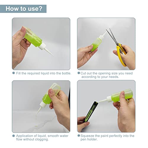 Blingkingdom 6pcs 50ml Squeeze Applicator Bottles