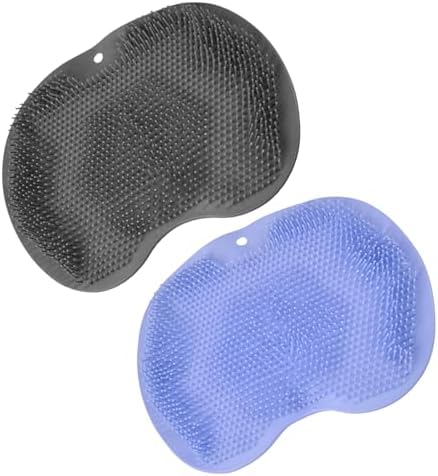 2PACK Shower Foot Scrubber Mat with Non-Slip Suction Cups