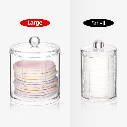 Tbestmax Clear Cotton Pads Holder with Storage