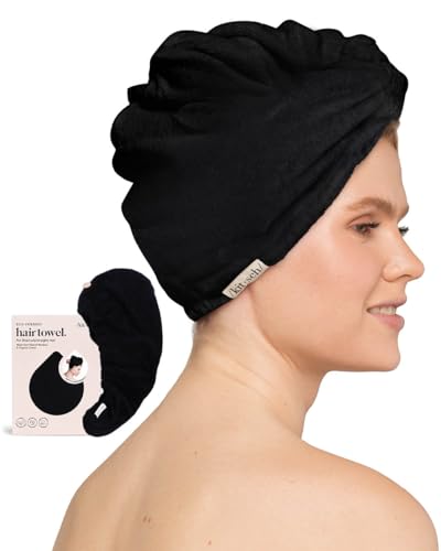 Kitsch Microfiber Hair Towel Wrap - Black 1