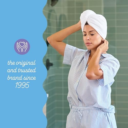 Turbie Twist 3-Pack Cotton Hair Towel Wrap - White