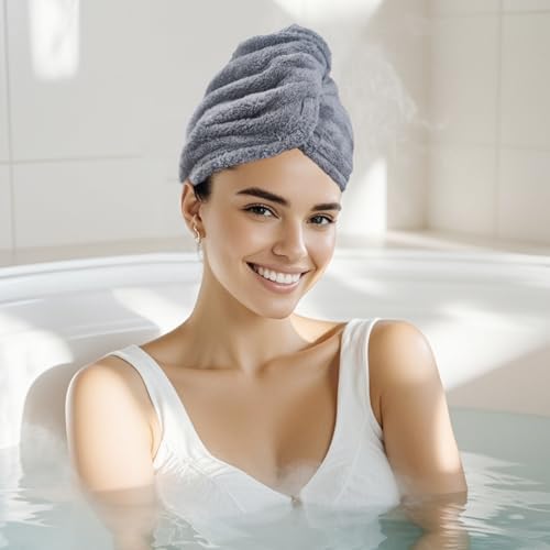 3 Pack Plush Yarn Hair Towel Wrap for Women