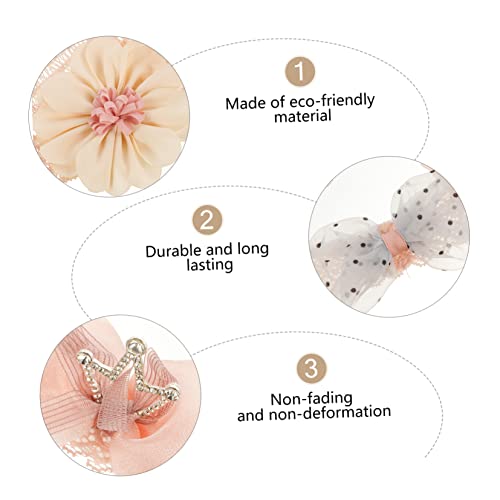 SUPVOX 3pcs Bowknot Flower Hairband Set for Kids
