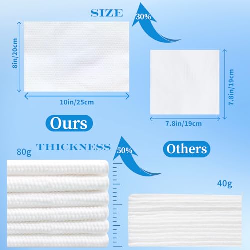 VIETDAI Face Towelettes - 4 Pack Ultra Soft for Sensitive Skin