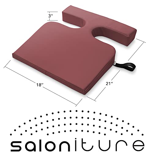 Saloniture Womens Comfort Cushion - Massage Table Wedge Bolster Pillow Burgundy 1