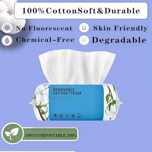 KeeiZoes 300 Count Disposable Face Towels