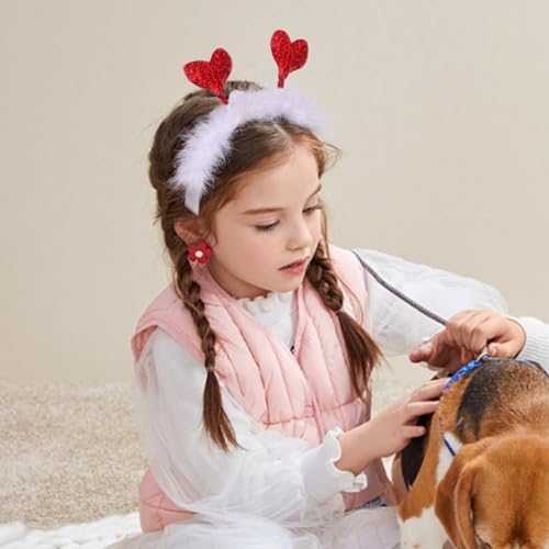 Fishdown Valentine Heart Headband Set for Women