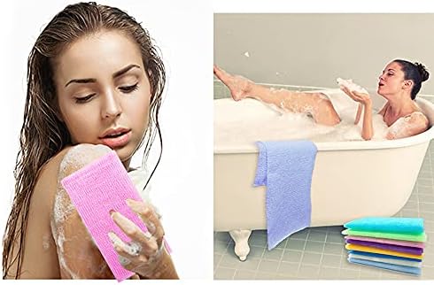 8Pcs 35 Inch Exfoliating Bath Cloths for Skin Care