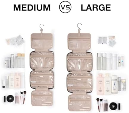 BAGSMART Toiletry Bag with Hanging Hook and 4 Compartments