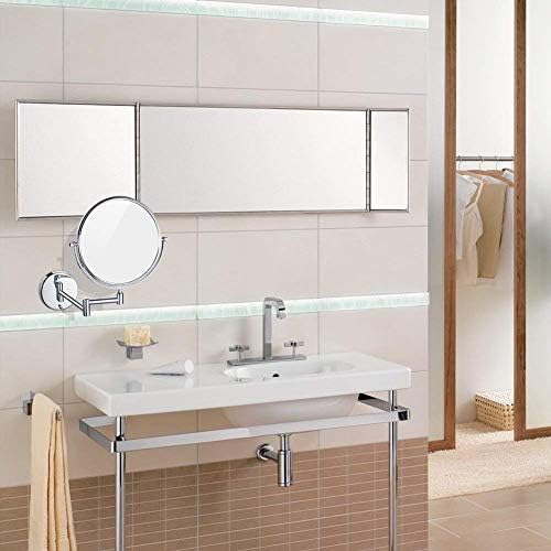 Double-Sided Swivel Makeup Mirror with 10X Magnification