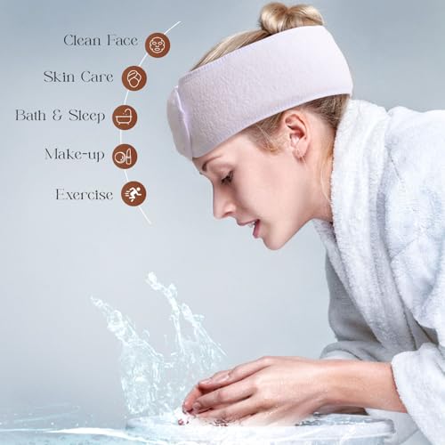 20 Pack Spa Facial Headband for Face Wash Makeup