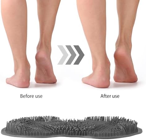 2PACK Shower Foot Scrubber Mat with Non-Slip Suction Cups