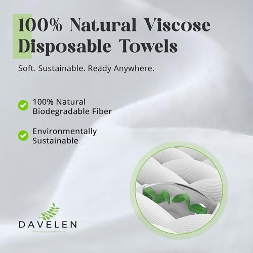 DAVELEN Disposable Large Luxury Towels 50-Count