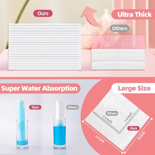 ICOTLE 50 Pack Disposable Face Towels 10x12