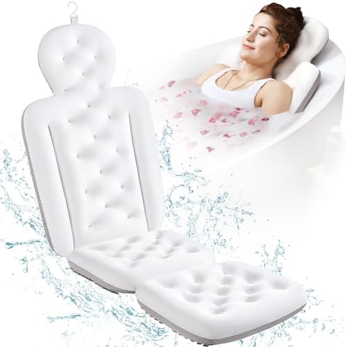 VOXOR Full Body Bath Pillow with Suction Cups