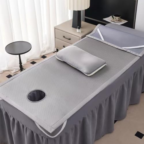 Cooling Massage Bed Cover with Face Hole and Elastic Bands