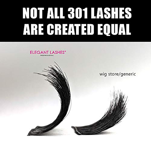 Elegant Lashes 301 Drag Queen Lash - Thick Long Black Human Hair