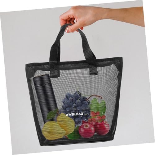 FOYTOKI Nylon Mesh Shower Tote Bag Portable Toiletry Organizer